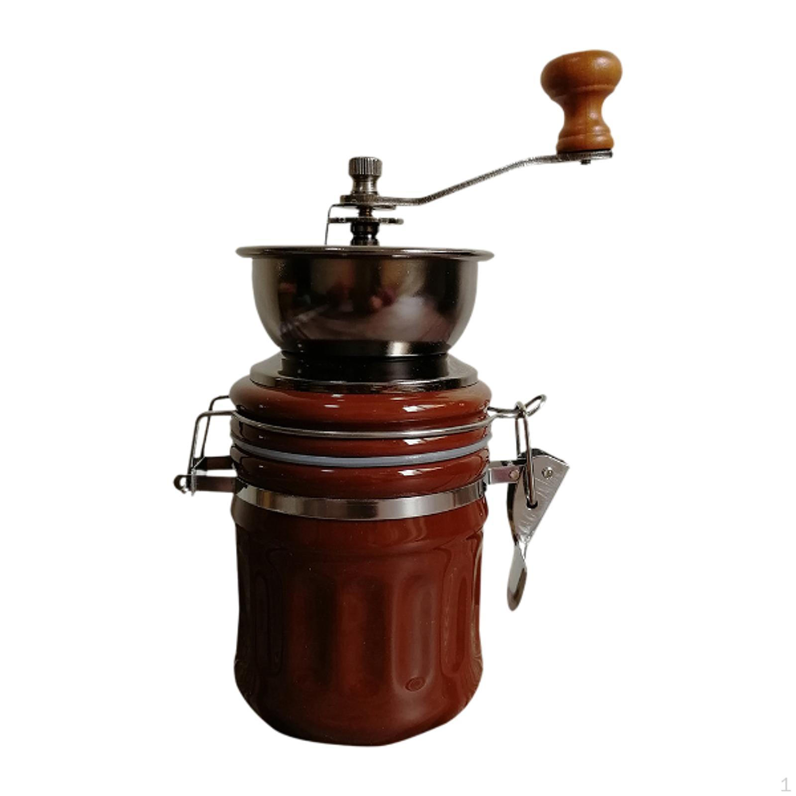 Burr Grinder Coffee Office Adjustable Coarseness Manual Handle Travel Utensils Press