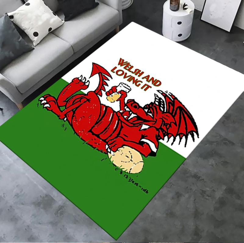 Y Ddraig Goch Carpet Rug For Living Room Bedroom Home Sofa Decorationkids Play Nonslip Floor Mat