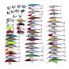 2026 56 Pcs Mixed Fish Crankbait Lure Set! Bass Crappie Walleye Pike All Lures! Fishing!