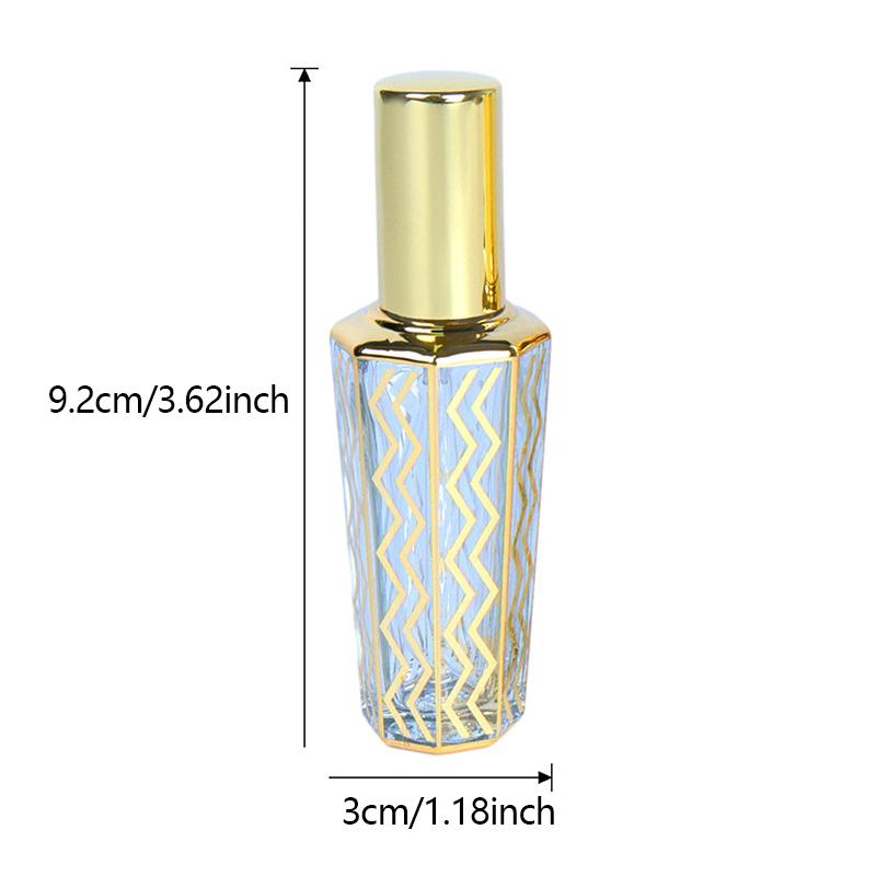 Perfume Bottling Gold Glass Mini Transparent Empty Sample Vial Essential Oil Bottles Refillable Bottles Dropper Bottles Perfume