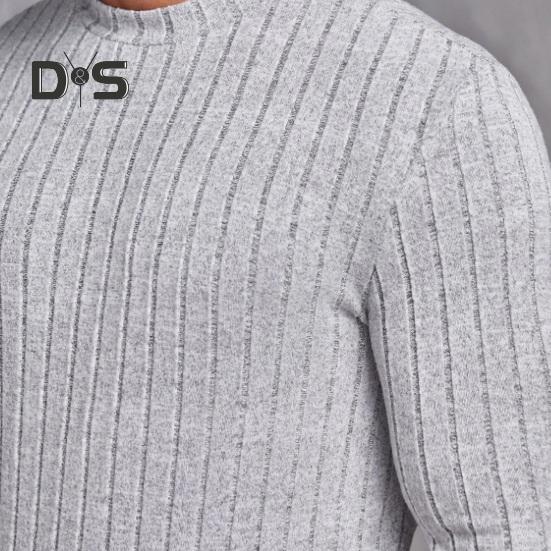 Pánský sportovní top Slim Fit Jednobarevný Kulatý výstřih Elastický Střední délka Dlouhý rukáv Pulovr Domácí oblečení Posilovna Běh Basketbalové tričko