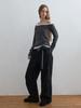 KIJUN Rope Asymmetric Top Charcoal