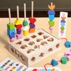 Wooden Children Learning Blocks With Shape Matching For Toddlers Toys Gifts