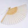 Diameter 40cm Chinese  Vintage Bamboo Fan Bamboo Frame Bamboo Silk Folding Fan  Dancing Party