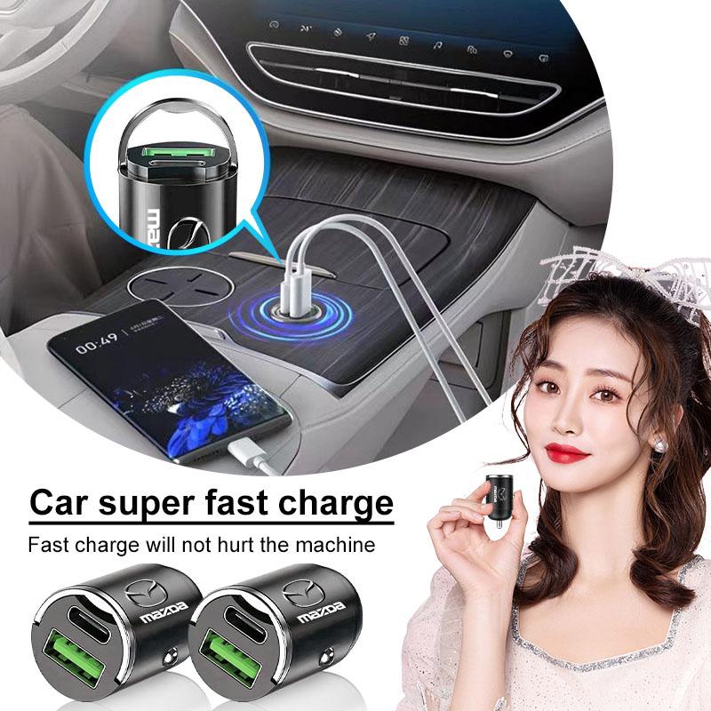 Micro Car Quick Charger Vehicle Cigarette Lighter Convert Plug Car Accessories For Mazda 2 3 4 5 6 7 8 ATENZA Axela RX8 CX6 CX5 CX4 Alexa CX4 CX5 CX8