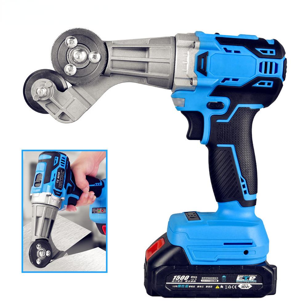 Metal Punch Scissors Power Tools Blue Cordless Plate Cutter Electric Metal Sheet Cutting Saw