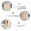 Antique 4 Drawer Miniature Cabinet Accurate 1/12 Dollhouses Furniture For Realistic Bedroom Decors And Organizing