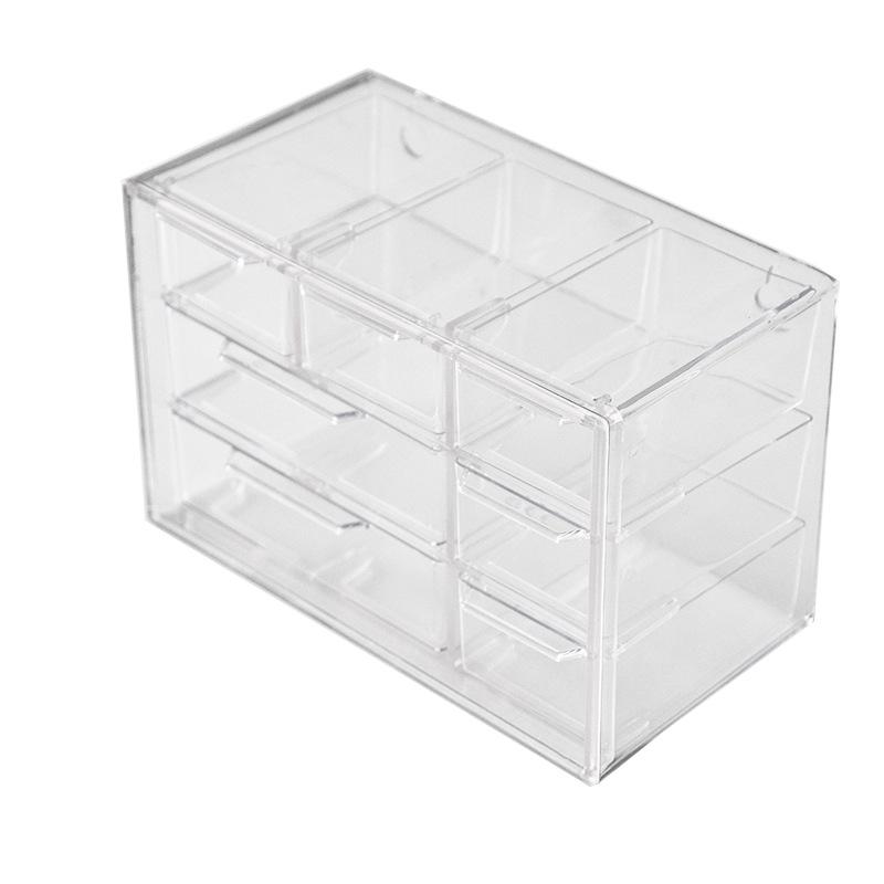 7-Grid Dustproof Transparent Drawer for Stationery, Jewelry, and Cosmetics