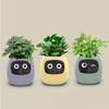 Intelligent Lazy Automatic Water Absorbing Flowerpot Plastic Resin Circular Usb Rechargeable Indoor Plant Small Flowerpot YLE22
