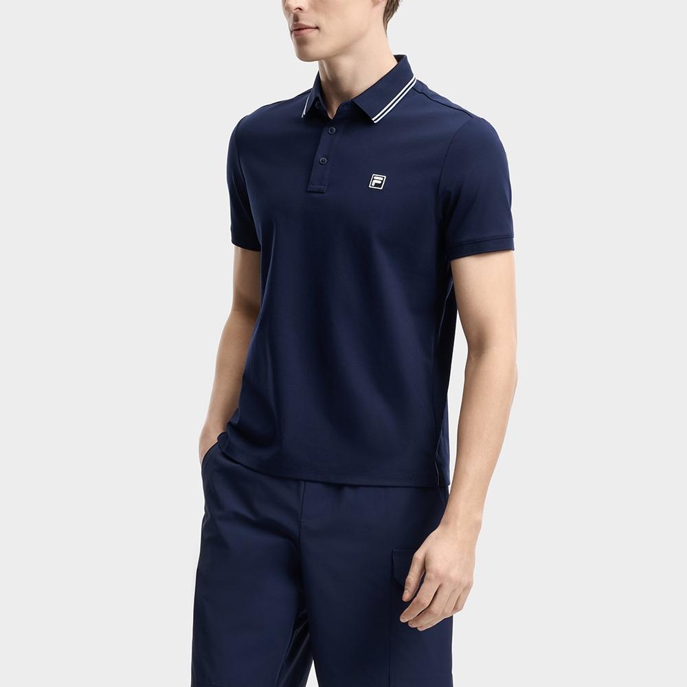 FILA Heritage Basic Knit Pullover Short Sleeve Polo Shirt Men tops F11M628110F-DB