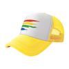 Rainbow Pride Trucker Hat Mesh Back Adjustable Cap Breathable Design for Outdoor Activities and Casual Wear