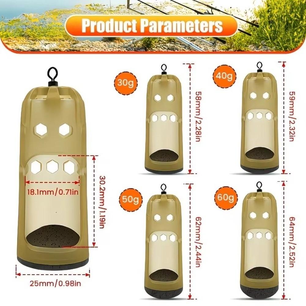 Holes Design Method Feeder 30-60g Weight Window Style Feeder Carp Fishing Bait Cage Tackle
