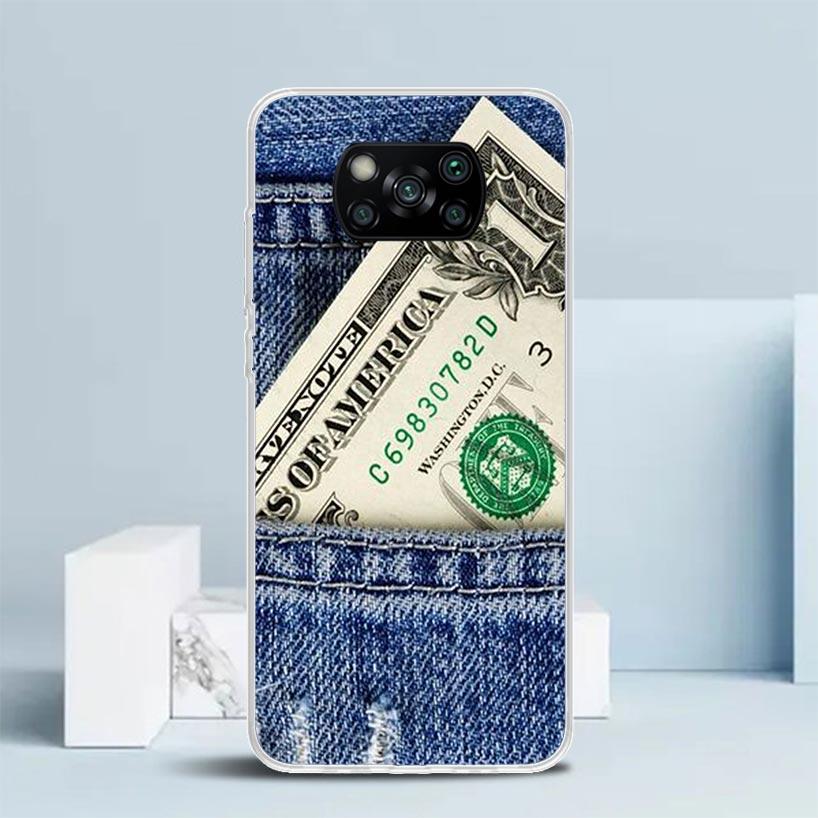 Banknote Dollar Cash Money Phone Case For Xiaomi Poco F7 Ultra X5 X6 X7 Pro M7 Redmi 15C 15 13C 13 12C 12 10C 10 10A 9 9C 9A 9T