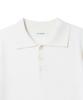 Hejiseu [His] Ivory Cool Linen Short Sleeve Collared Knit