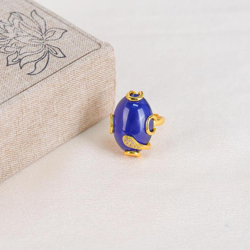 Luxurious Irregular Temperature-Sensitive Color-Changing Ring