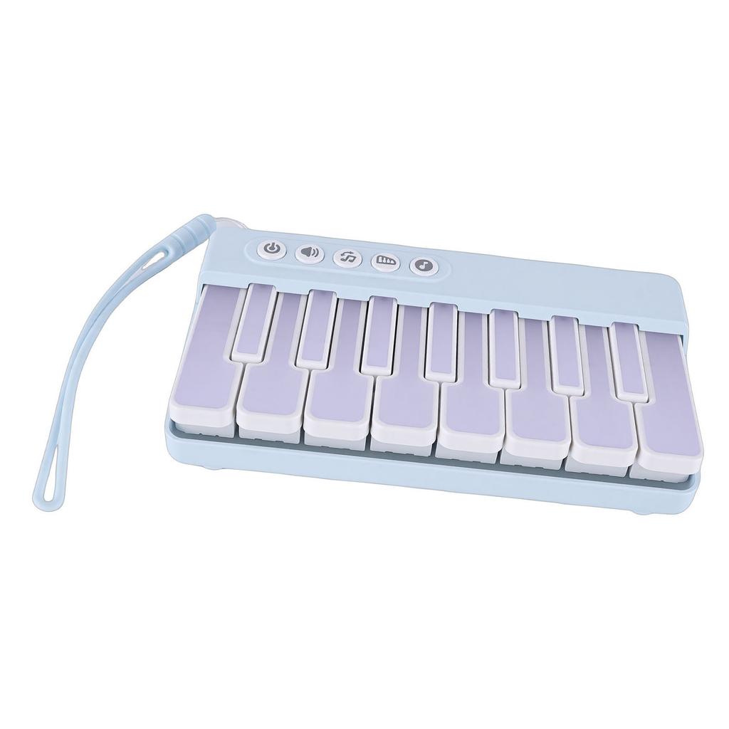 Mini Keyboard Piano Toy with Colorful Lights Toddler Pocket Travel Piano Keyboard Portable Musical Instrument Toy