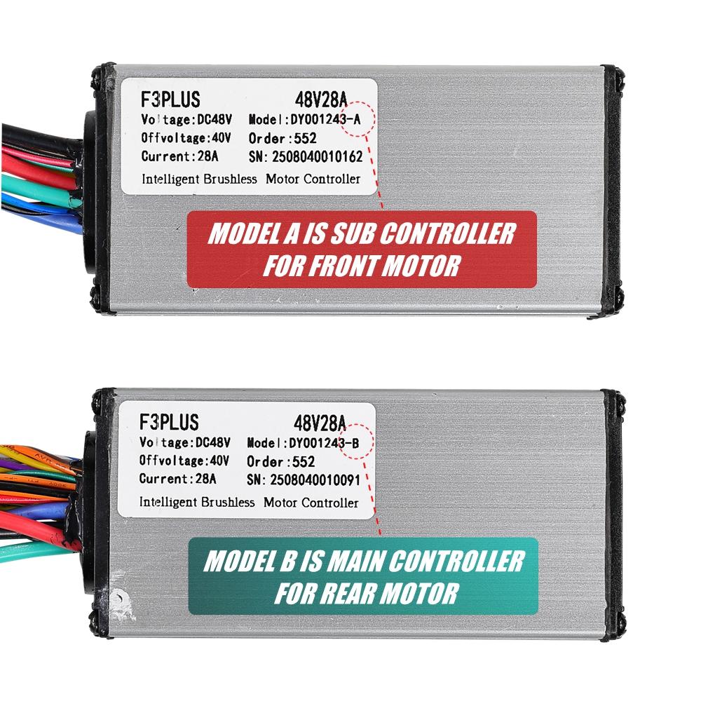 48V28A Controller for AUSOM L2 MAX Dual-Motor 48V Electric Scooter L2MAX Main & Sub Controller to Control Front & Rear Motor