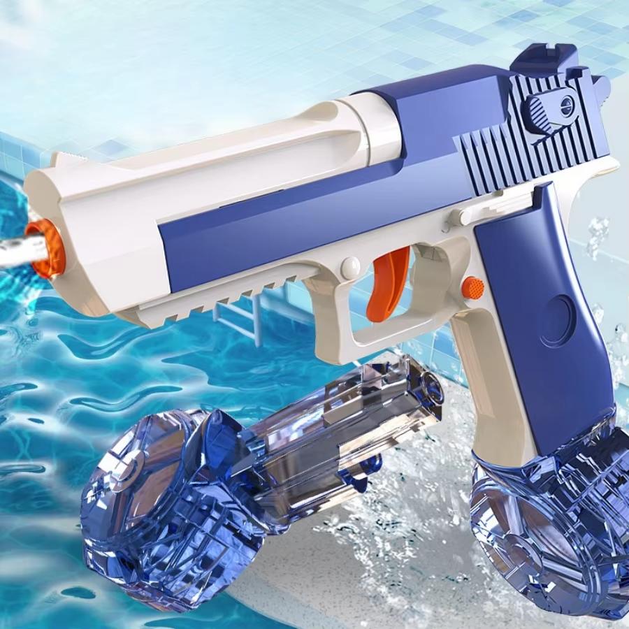 Kids Press Continuous Firing Water Gun, Linkage Rehearsal Summer Beach Water Play Game, Outdoor Fun Toy for Children Boys Girls