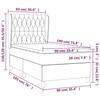 3128725 vidaXL Lit à sommier tapissier et matelas Gris clair 90x190 cm Tissu
