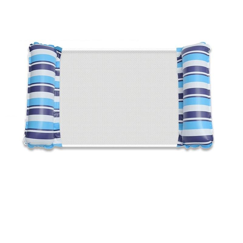 Inflatable Foldable Floating Row Swimming Pool Party Water Hammock Air Mattresses Pvc Stripe Water Floating Inflatable Mat