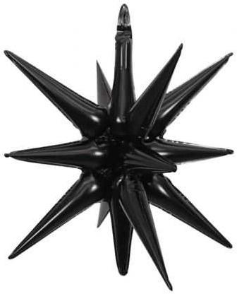 3D Star Foil Balloon Black 106cm