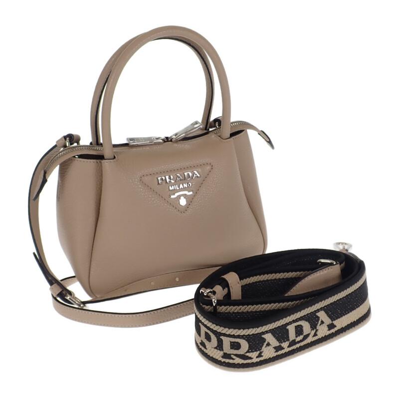 PRADA 1BA362_2DKV_F02YP 2WAY bag sand leather Women