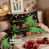 3pcs cartoon Christmas tree HO element print coreless duvet cover set multi size bedroom holiday bedding decoration
