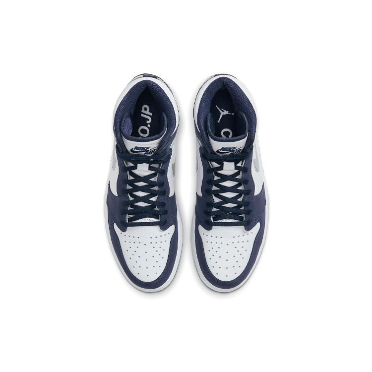Air Jordan 1 Retro High CO.JP Midnight Navy 2020 Unisex Sneakers Blue White Metallic-Silver DC1788-100