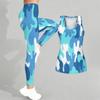 Conjunto de Yoga com Estampa Camuflada para Mulheres Moda Leggings de Treino Fitness Esportes Conjunto Casual de Yoga Roupa Esportiva