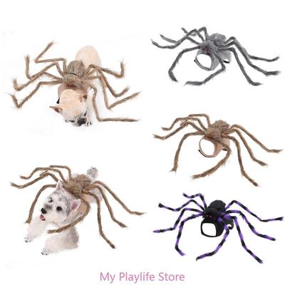 Spider Theme Pet Funny Costume Dog Cat Cosplay Dress Up Spider Clothes for Puppy Halloween Party Accessories