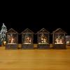 Snow Spray with Music Light Christmas Oil Light Wind Light Horse Light Decoration Music Box Christmas Gift