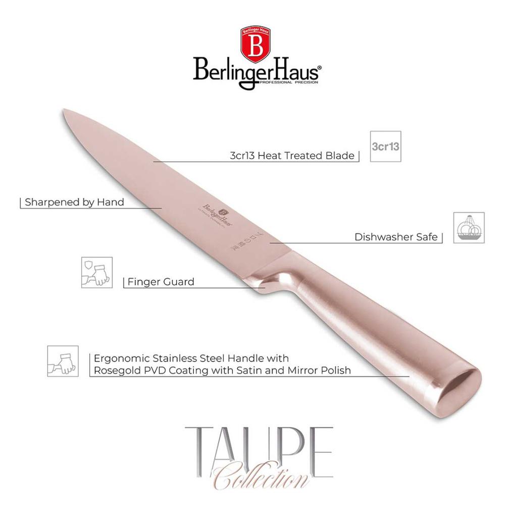 STEEL FILLET KNIFE BERLINGER HAUS 22cm BH-2937 ROSE GOLD