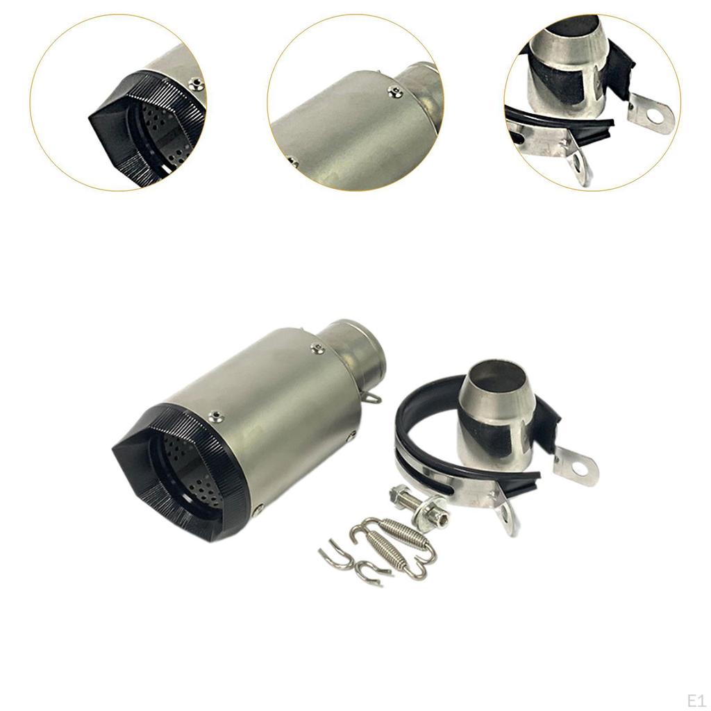 Exhaust Muffler Practical Parts for 6001200 Large Displacement Silver