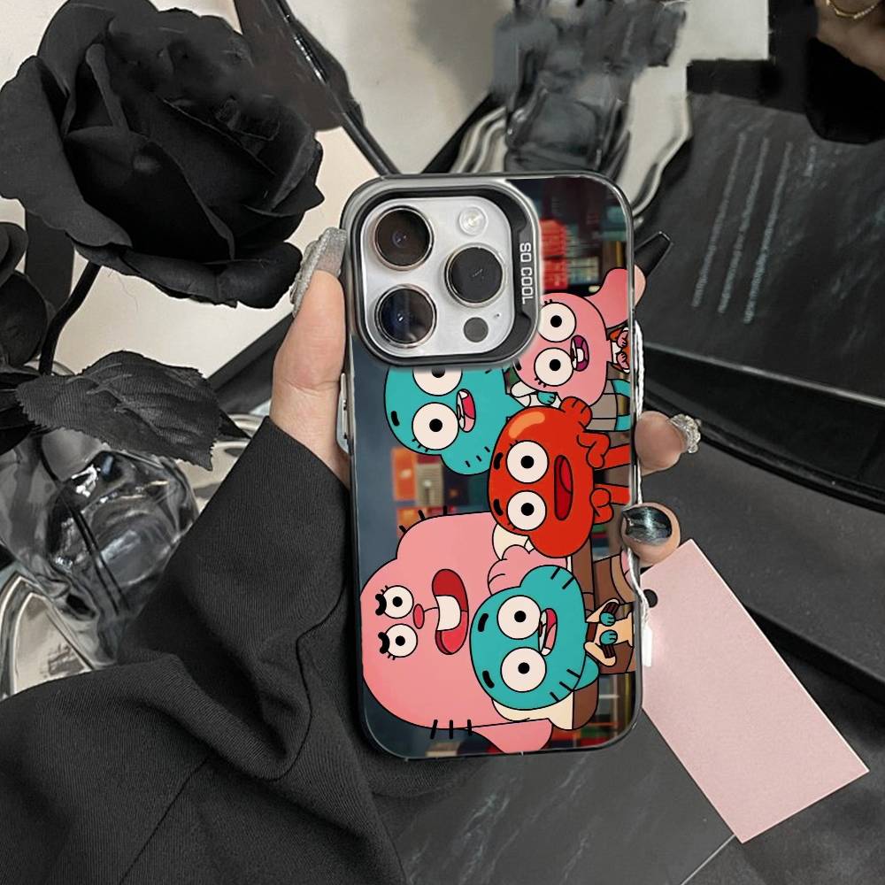 J-Gumball and Darwin Phone Case For IPhone 16 17 15 14 12 13 Pro Max Black Color Shockproof Cover