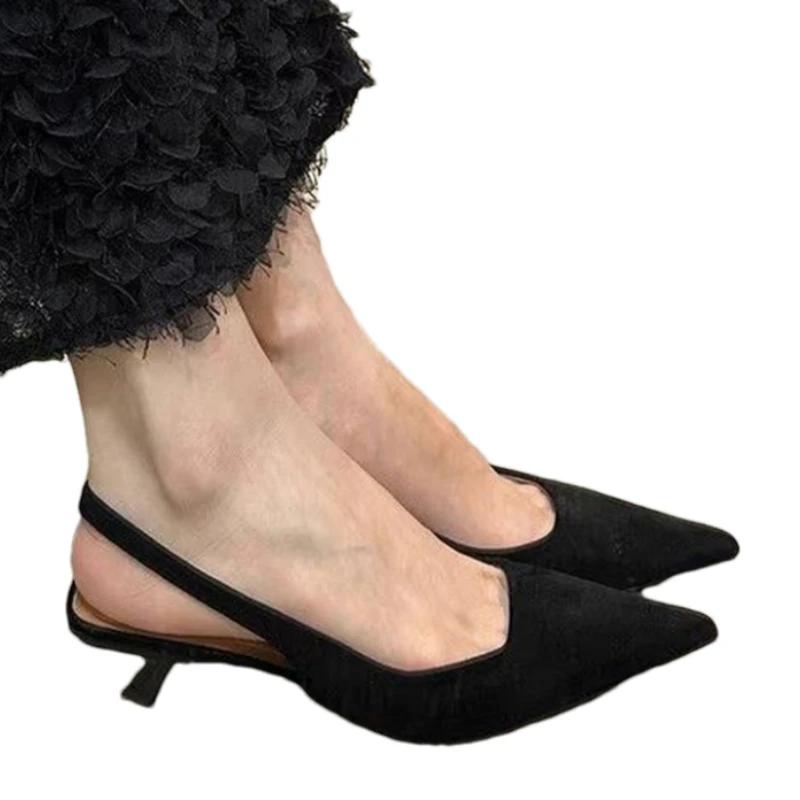Fashion Women Pointed Toe Heeled Sandals High Heels Shoes Elegant Summer 2025 New Slippers Party Shoes Woman Dress Pumps Mujer Zapatos