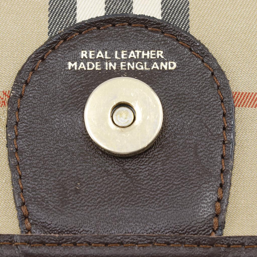 BURBERRY Nova Check Shoulder Bag beige canvas/leather Women Used