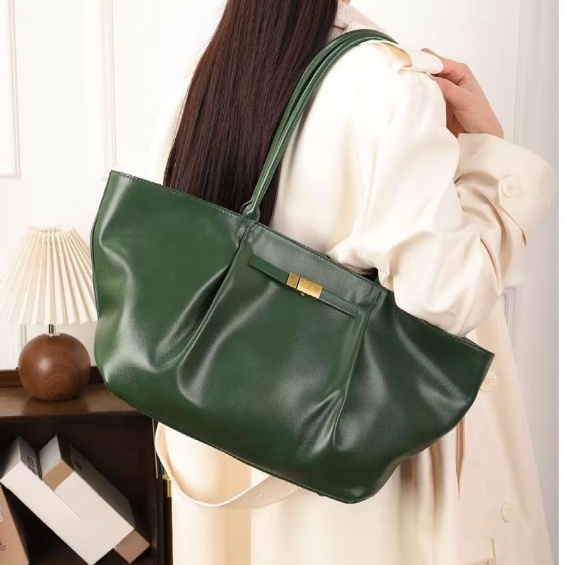 

New genuine leather women s bag, a niche Korean-style all-rounder top layer vegetable-tanned cowhide hand-held underarm large-capacity tote bag 35x14x25cm