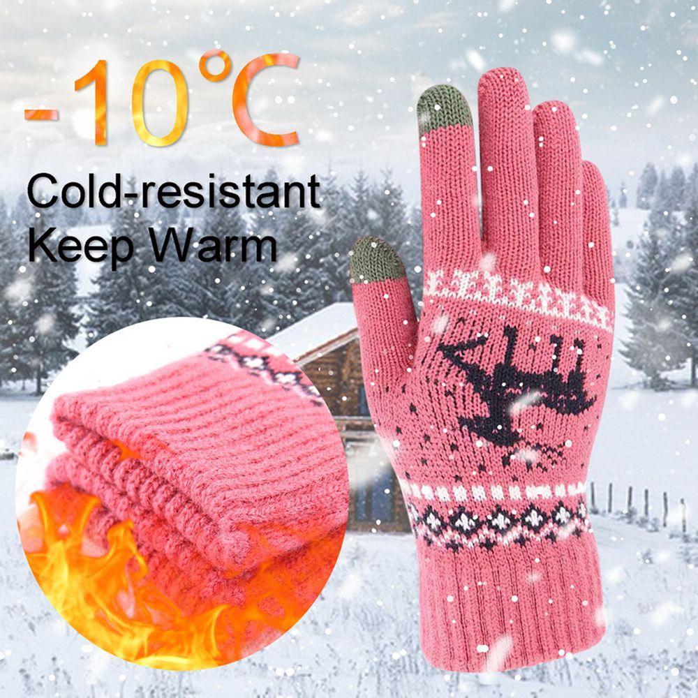 Couple Ridding Women Men Girls Gift Winter Gloves Gloves Knit Mittens Christmas Gloves