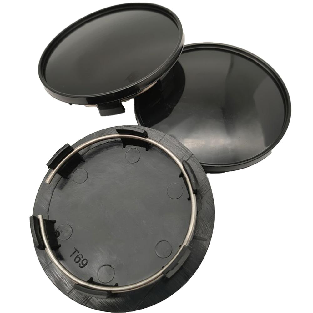 X AUTOHAUX 4 stuks naafdoppen 65 mm diameter 4 clips auto wiel naafdoppen zwart