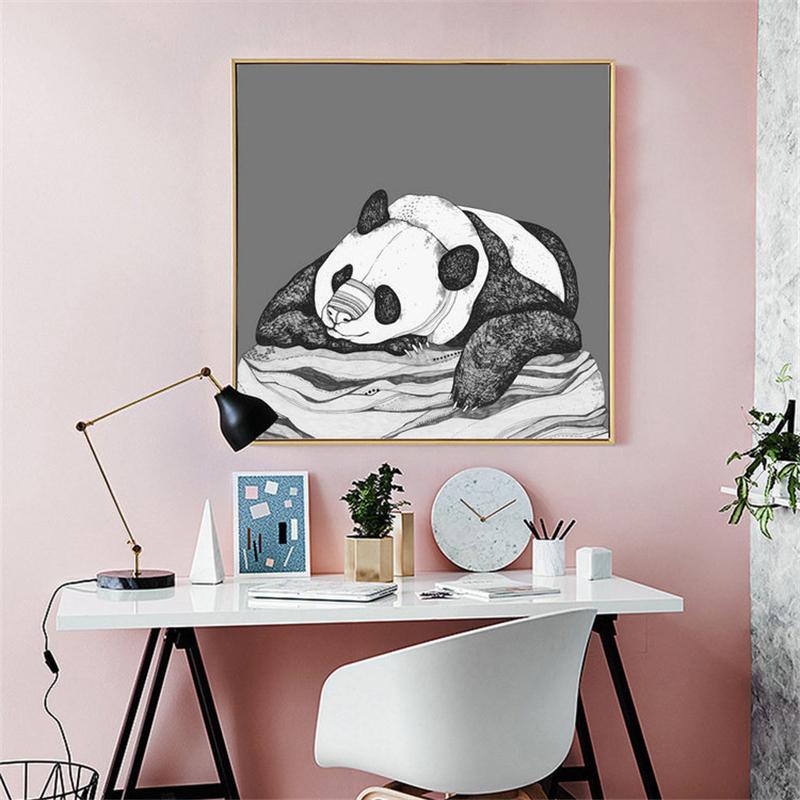 

Черно-белый эскиз, холст, художественный принт, картина, мультяшный постер, настенные панно для украшения дома, подарки для детского душа