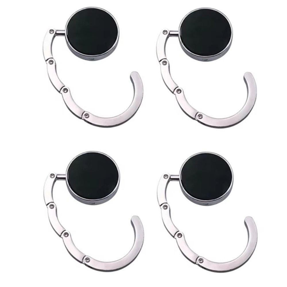 

4Pcs Circle Shape Folding Table Hook Bag Parts Handbag Hook Holder Purse Bag Hanger for Table Edge 4pcs set