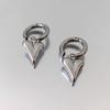 Stainless Steel Vacuum Plated Ear Buckle Sweet Cool Copper Inlaid Zircon Love Pendant Earrings Versatile Earrings Neutral