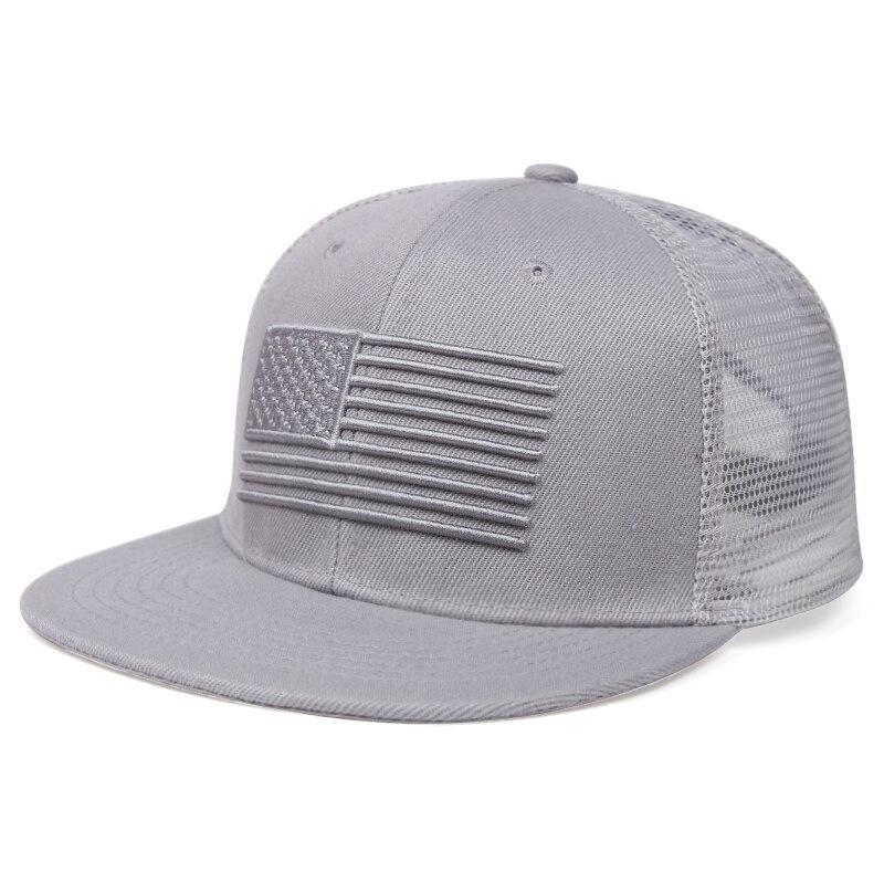 1pz Cappelli Hip-hop in Rete Ricamati con Bandiera Americana Unisex Regolabili Traspiranti Casual per Esterno Cappellini da Baseball Cappelli Parasole per Festa