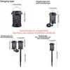 Solar-Powered Solar-Powered Mosquito Killer Lamp Waterproof Floor-Mounted Mosquito Trap  Lawn Use