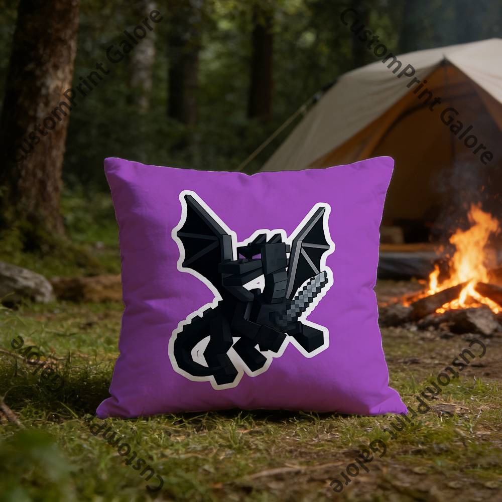 EEnder DDragon Polyester Printed Pillow Cover Square 30 35 40 45 50 55 cm Soft for Sofa Bed Car Home Decor
