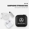 For Benz Car Logo Earphone Organizer Box EVA Zipper Headset Storage case Accessories AMG Exclusive W204 W222 W205 W203 W213 W124 XT3