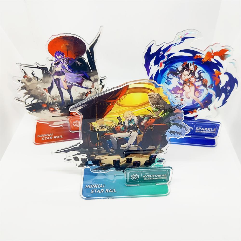 Game Honkai Star Rail Figures Aventurine Acheron Sparkle Anime Acrylic Stand Model Desk Ornaments Fans Friend Xms Gifts