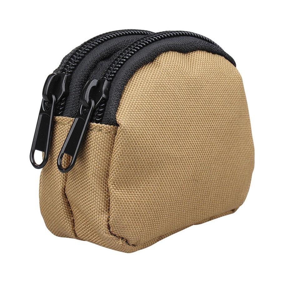 Fashionable sports mini waist bag double zipper key coin pocket multifunctional small coin purse шампанского 1290₽