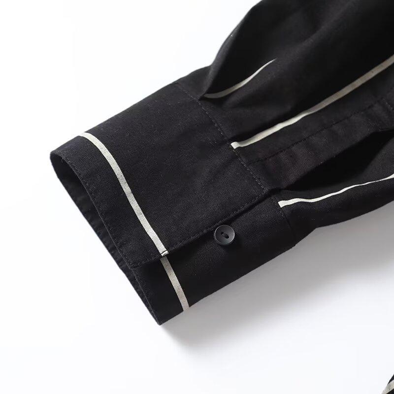 2025 Spring Women's Tie-Up Striped Turn-Down Collar Long-Sleeve Shirt - Versatile Commuter Fashion