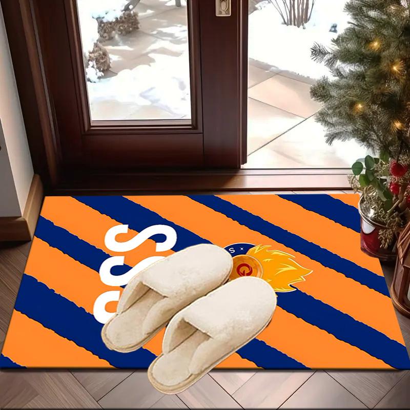 Flame Soccer Emblem Printed Area Rug for Office, Chair Rug, Decorative Carpet Floor Mat, Large Size Fan gifts Christmas gifts